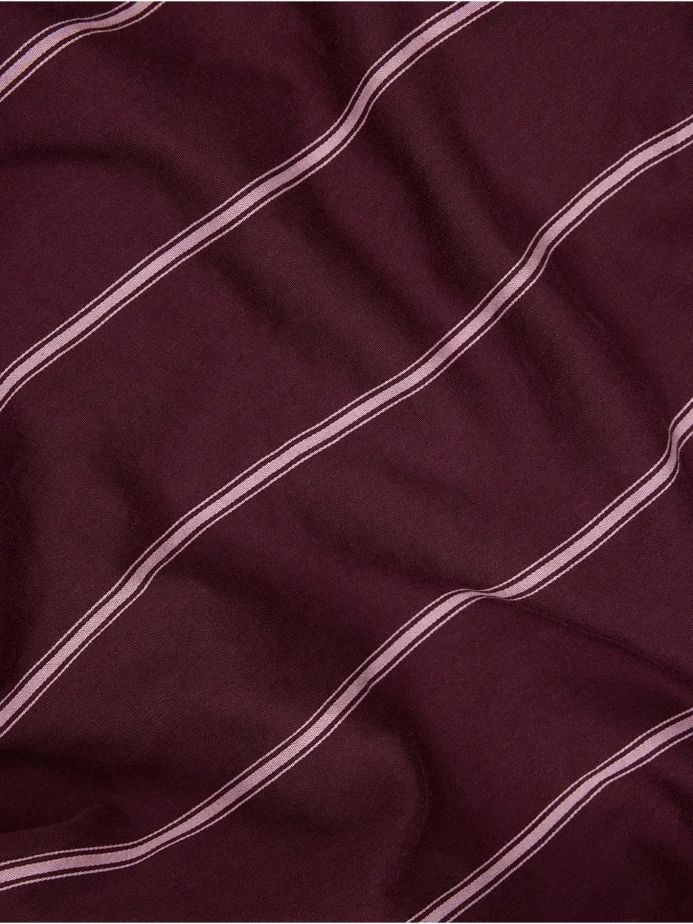 Hommey Organic Cotton Pillowcase Pair Mulberry Stripe NWT